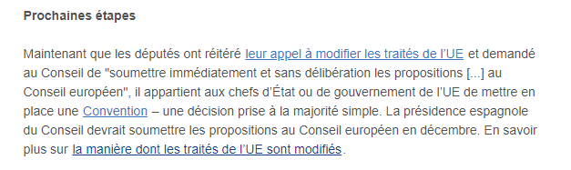 prochaines etapes