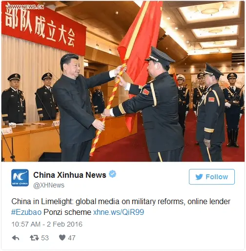 arnaque chine twitter