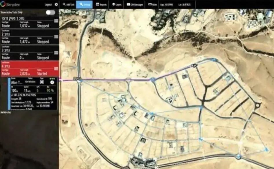 Drone gps israel carte