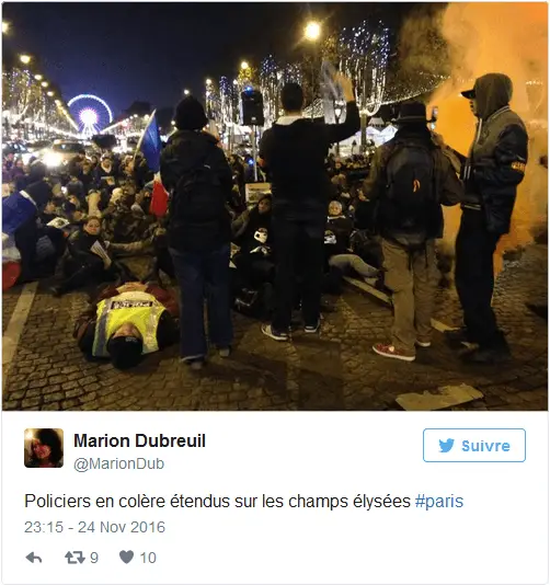 manif policier twitter 25 11 2016