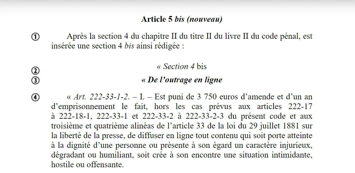 Extrait loi