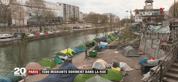 Migrants la vilette 16 04 2018