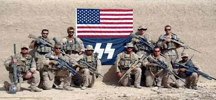 Marine_with_nazi_flag.jpg