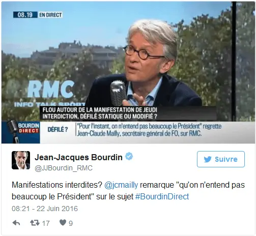 Bourdin manif 22 06 2016