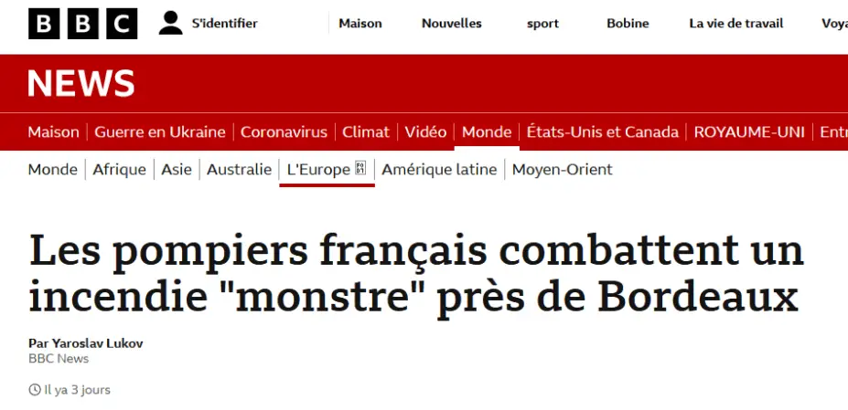 pompiers francais
