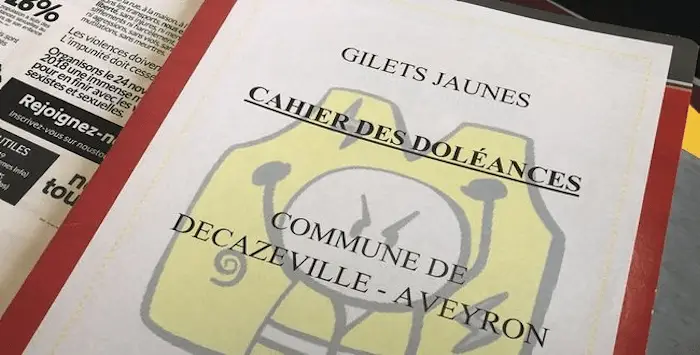 Cahier de doleances 10 01 2019