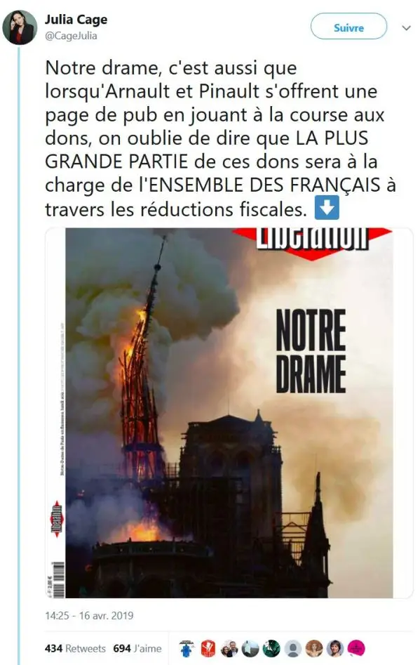 twitter julia cage notre drame cest aussi que lorsquarnault et pinault
