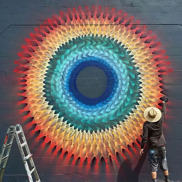 hoxxoh kaleidoscope street art couleurs mandala 9