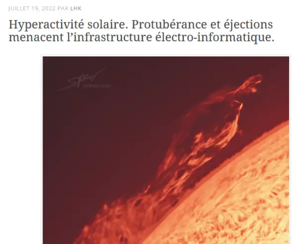 Hyperactivite solaire
