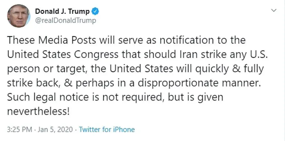 Trump iran twitter