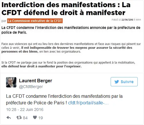 interdiction manifester 22 06 2016