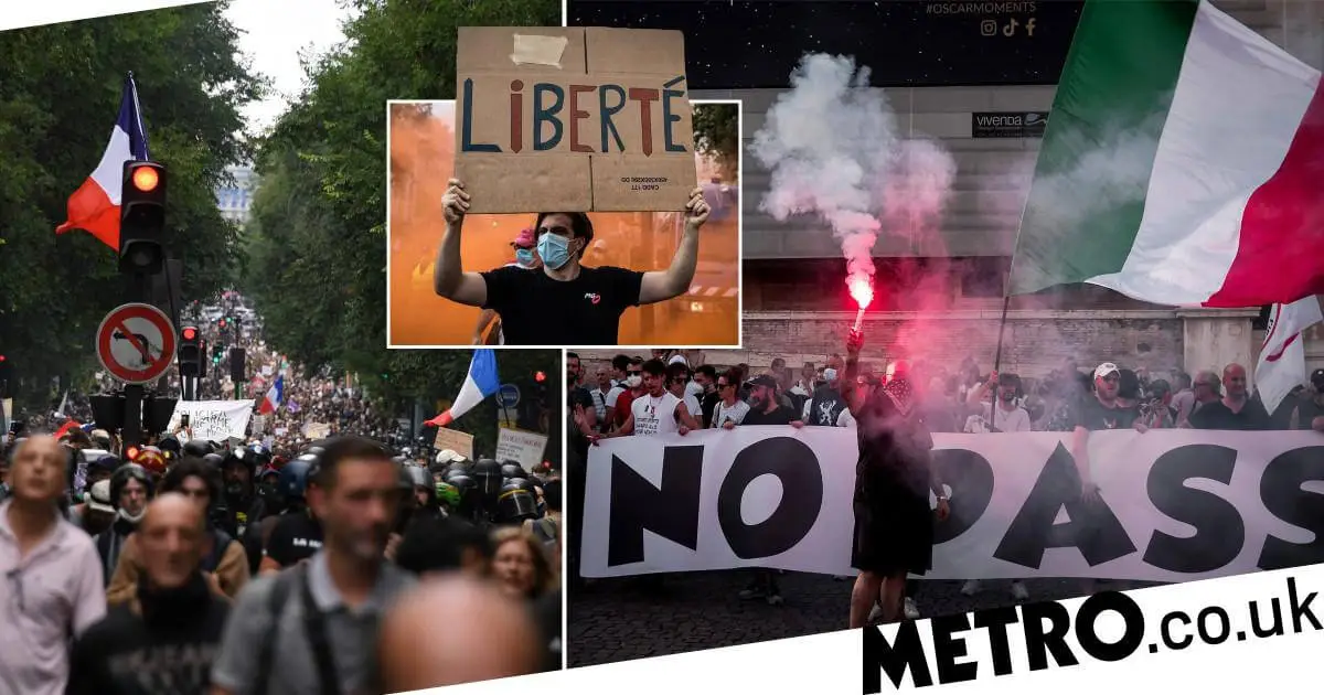 france protest against pass sanitaire